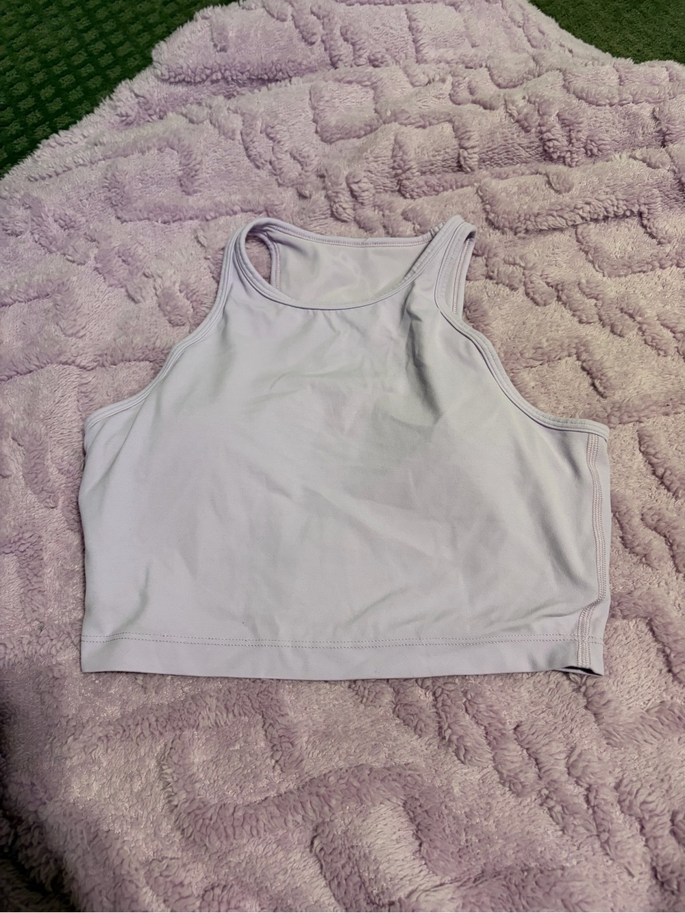 High-Neck Lavender Crop Top - Women
